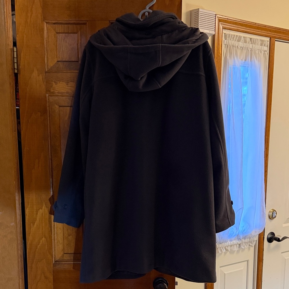 Denim&Co Gray Jacket- Fleece Toggle Coat - Picture 3 of 3